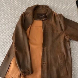 Andrew Marc Brown Lightweight Suede Jacket
